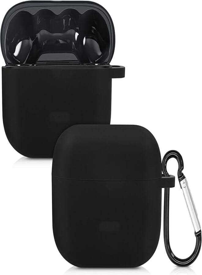 kwmobile Case Compatible with Anker Soundcore Liberty Air 2 Case - Headphones Case - TPU Silicone Cover - Protective Case in Black